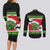 New Zealand Funny Christmas Couples Matching Long Sleeve Bodycon Dress and Long Sleeve Button Shirt Maori Tiki