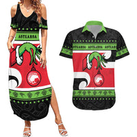 New Zealand Funny Christmas Couples Matching Summer Maxi Dress and Hawaiian Shirt Maori Tiki