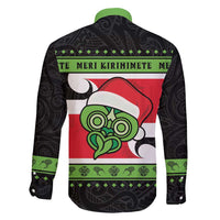 New Zealand Funny Christmas Family Matching Off Shoulder Maxi Dress and Hawaiian Shirt Maori Tiki