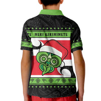 New Zealand Funny Christmas Kid Polo Shirt Maori Tiki