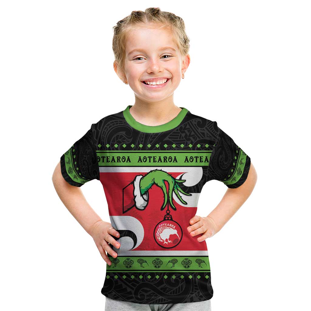 New Zealand Funny Christmas Kid T Shirt Maori Tiki