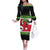 New Zealand Funny Christmas Off The Shoulder Long Sleeve Dress Maori Tiki