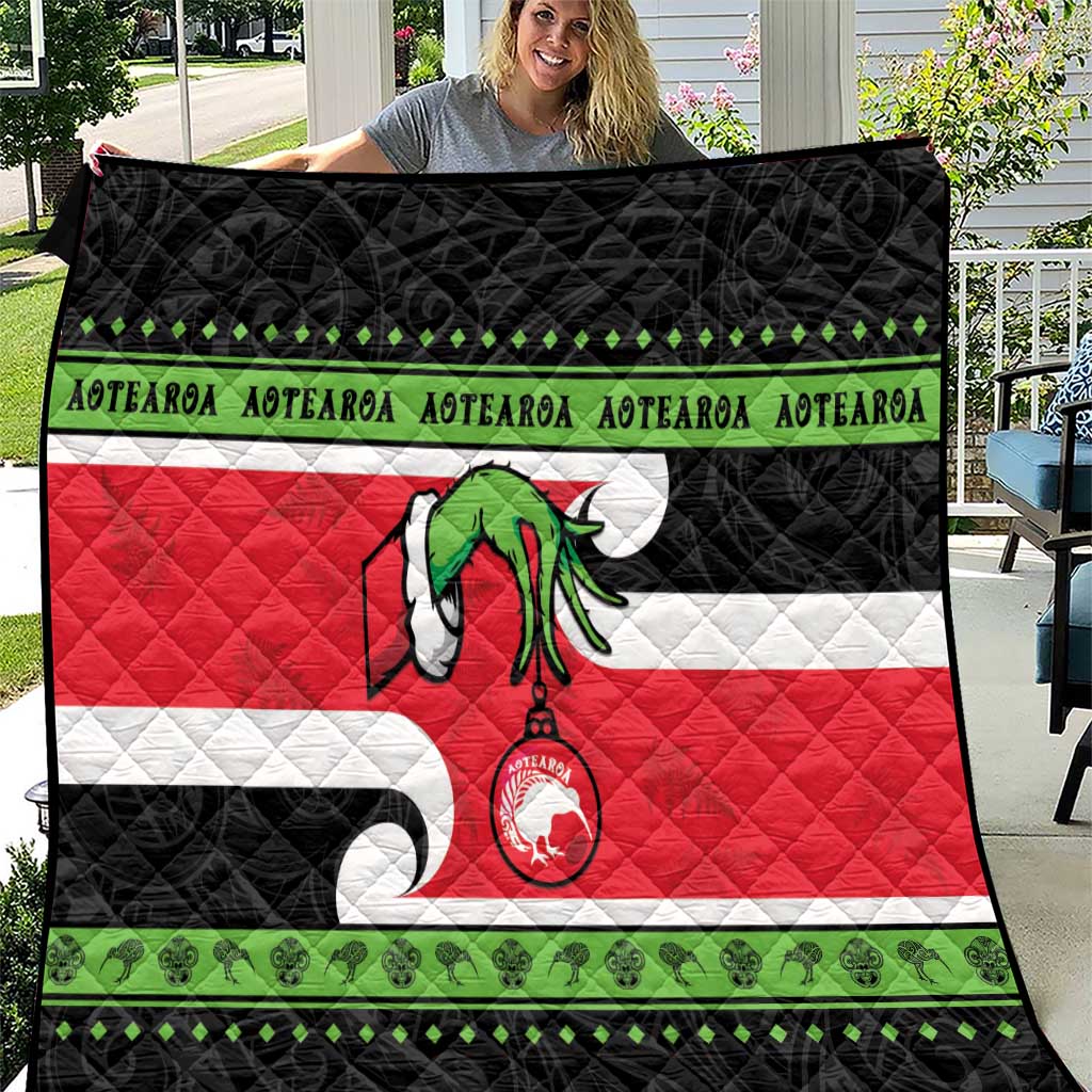 New Zealand Funny Christmas Quilt Maori Tiki