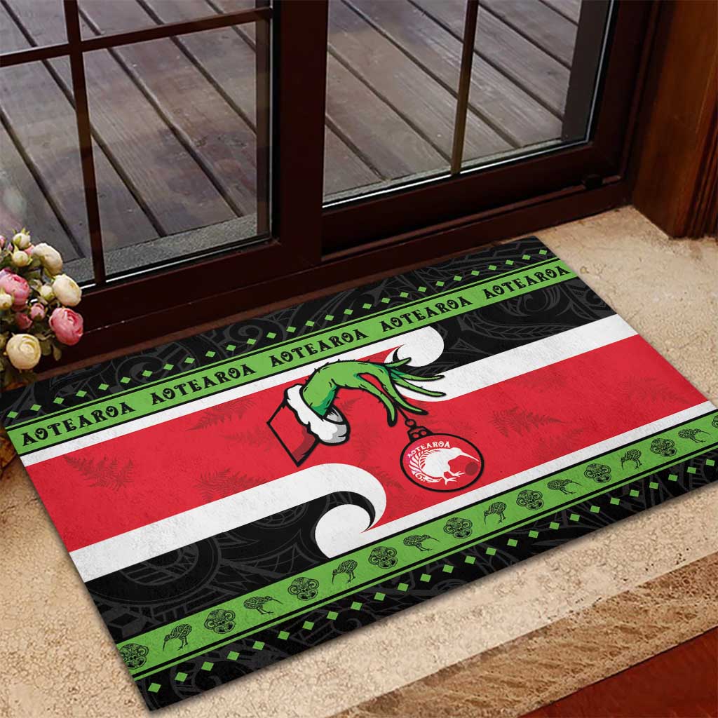 New Zealand Funny Christmas Rubber Doormat Maori Tiki