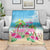 Hawaii Christmas Blanket Deck The Palms Holiday Flamingos