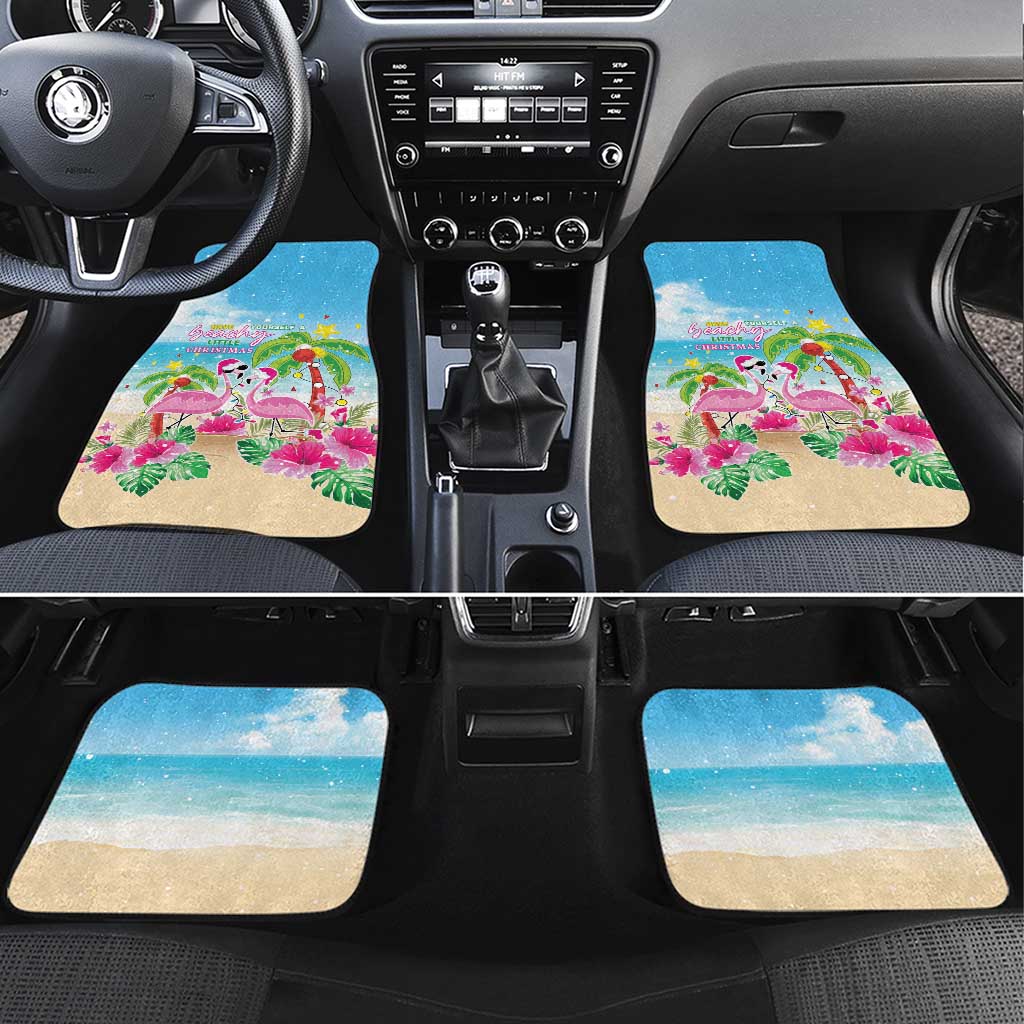 Hawaii Christmas Car Mats Deck The Palms Holiday Flamingos