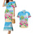 Hawaii Christmas Couples Matching Mermaid Dress and Hawaiian Shirt Deck The Palms Holiday Flamingos