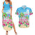 Hawaii Christmas Couples Matching Summer Maxi Dress and Hawaiian Shirt Deck The Palms Holiday Flamingos