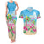 Hawaii Christmas Couples Matching Tank Maxi Dress and Hawaiian Shirt Deck The Palms Holiday Flamingos