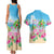 Hawaii Christmas Couples Matching Tank Maxi Dress and Hawaiian Shirt Deck The Palms Holiday Flamingos