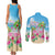 Hawaii Christmas Couples Matching Tank Maxi Dress and Long Sleeve Button Shirt Deck The Palms Holiday Flamingos