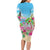 Hawaii Christmas Family Matching Long Sleeve Bodycon Dress and Hawaiian Shirt Deck The Palms Holiday Flamingos