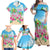 Hawaii Christmas Family Matching Off Shoulder Maxi Dress and Hawaiian Shirt Deck The Palms Holiday Flamingos