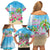 Hawaii Christmas Family Matching Off Shoulder Short Dress and Hawaiian Shirt Deck The Palms Holiday Flamingos