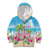 Hawaii Christmas Kid Hoodie Deck The Palms Holiday Flamingos