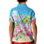 Hawaii Christmas Kid Polo Shirt Deck The Palms Holiday Flamingos