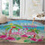 Hawaii Christmas Round Carpet Deck The Palms Holiday Flamingos