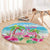 Hawaii Christmas Round Carpet Deck The Palms Holiday Flamingos