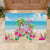 Hawaii Christmas Rubber Doormat Deck The Palms Holiday Flamingos