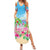 Hawaii Christmas Summer Maxi Dress Deck The Palms Holiday Flamingos