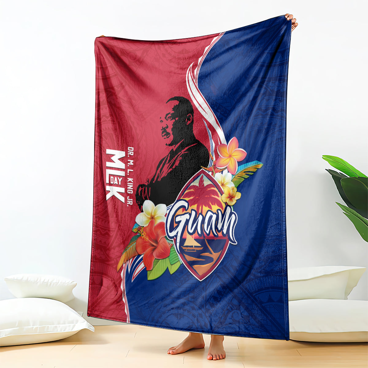 Guam Martin Luther King Jr Day Blanket LT05 Red - Polynesian Pride