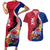 Guam Martin Luther King Jr Day Couples Matching Short Sleeve Bodycon Dress and Hawaiian Shirt LT05 Red - Polynesian Pride