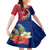 Guam Martin Luther King Jr Day Family Matching Off Shoulder Long Sleeve Dress and Hawaiian Shirt LT05 Daughter's Dress Red - Polynesian Pride