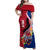 Guam Martin Luther King Jr Day Family Matching Off Shoulder Maxi Dress and Hawaiian Shirt LT05 Mom's Dress Red - Polynesian Pride