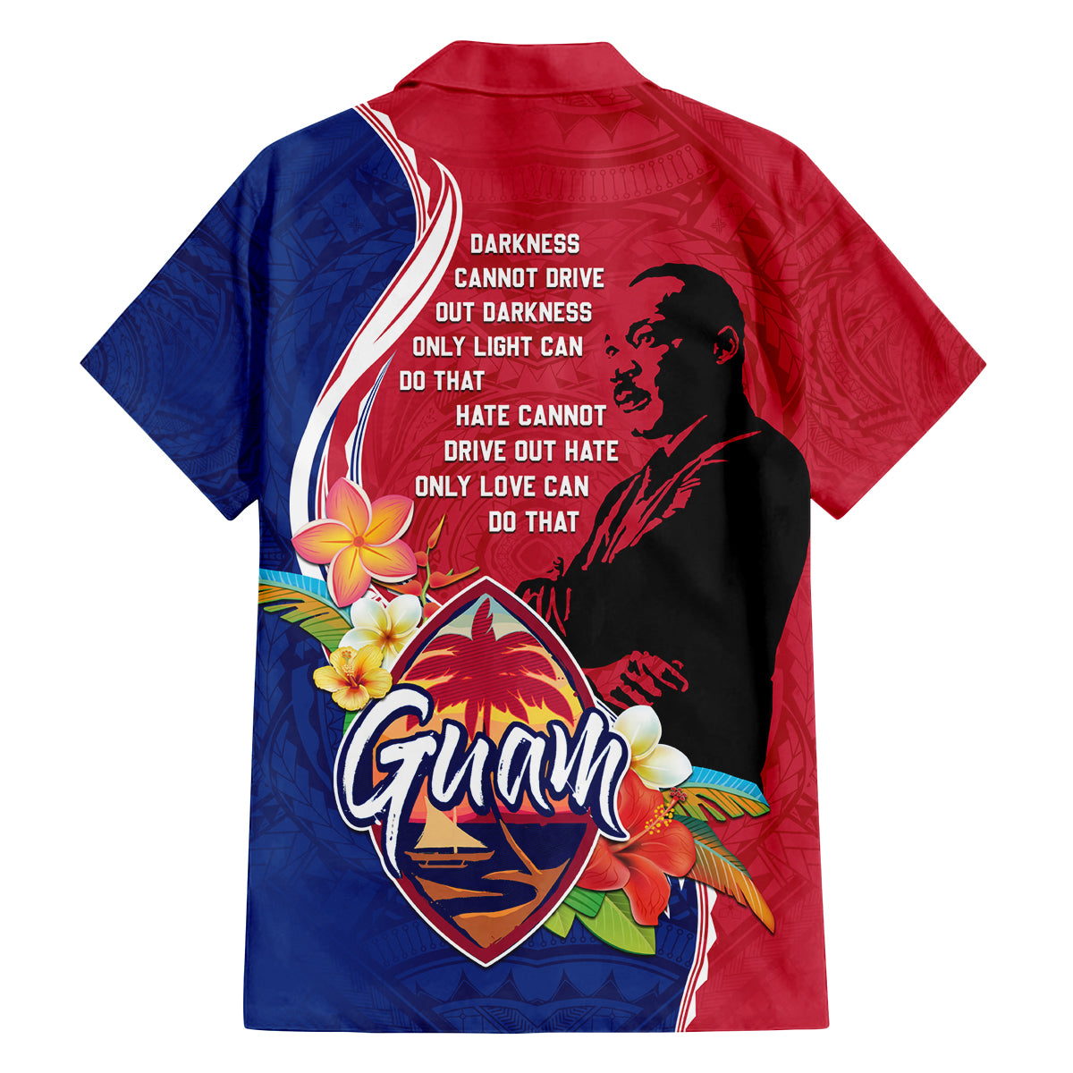 Guam Martin Luther King Jr Day Family Matching Puletasi Dress and Hawaiian Shirt LT05 - Polynesian Pride