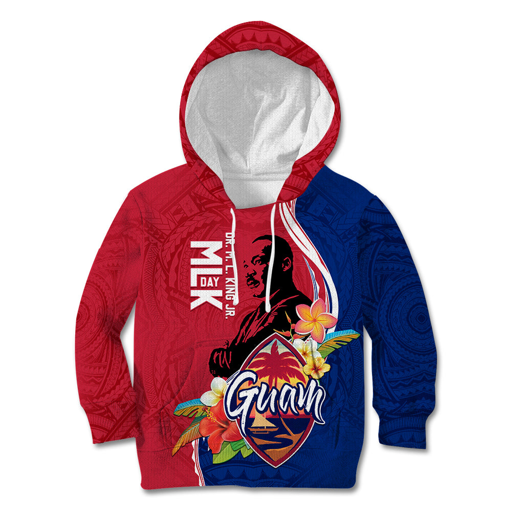 Guam Martin Luther King Jr Day Kid Hoodie LT05 Hoodie Red - Polynesian Pride