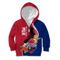 Guam Martin Luther King Jr Day Kid Hoodie LT05 Zip Hoodie Red - Polynesian Pride