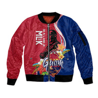 Guam Martin Luther King Jr Day Sleeve Zip Bomber Jacket LT05 Unisex Red - Polynesian Pride