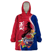 Guam Martin Luther King Jr Day Wearable Blanket Hoodie LT05 One Size Red - Polynesian Pride