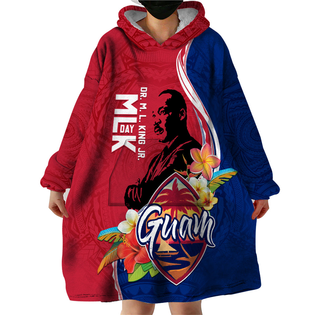 Guam Martin Luther King Jr Day Wearable Blanket Hoodie LT05 - Polynesian Pride
