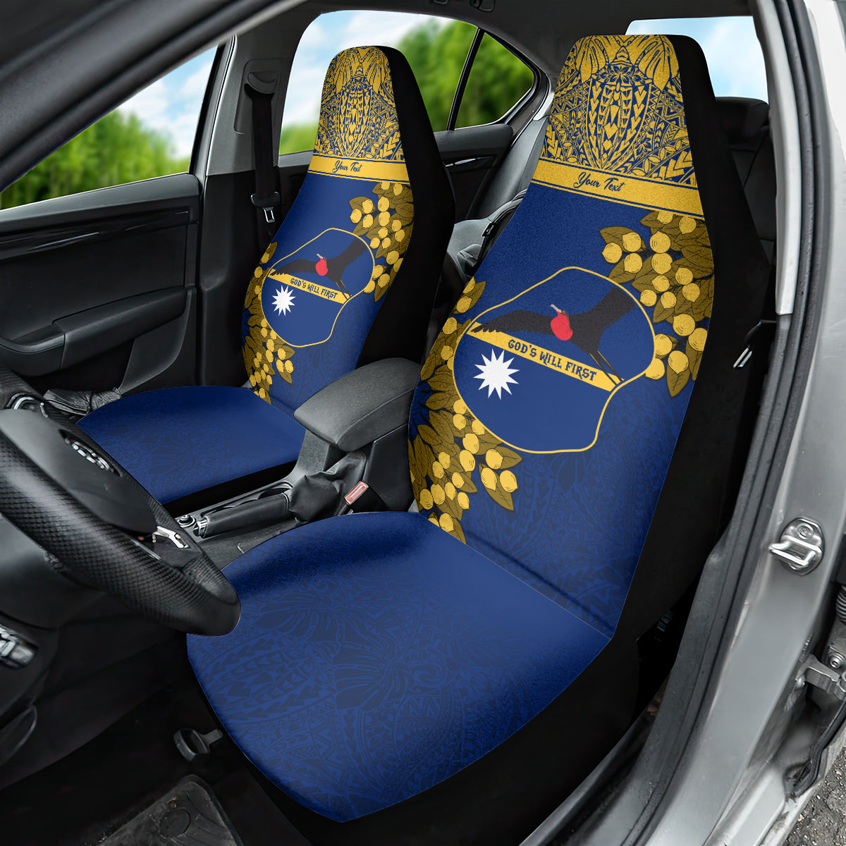 Personalised Repubrikin Naoero Independence Day Car Seat Cover Tamanu With Coat Of Arms LT05 - Polynesian Pride