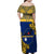 Personalised Repubrikin Naoero Independence Day Family Matching Off Shoulder Maxi Dress and Hawaiian Shirt Tamanu With Coat Of Arms LT05 - Polynesian Pride