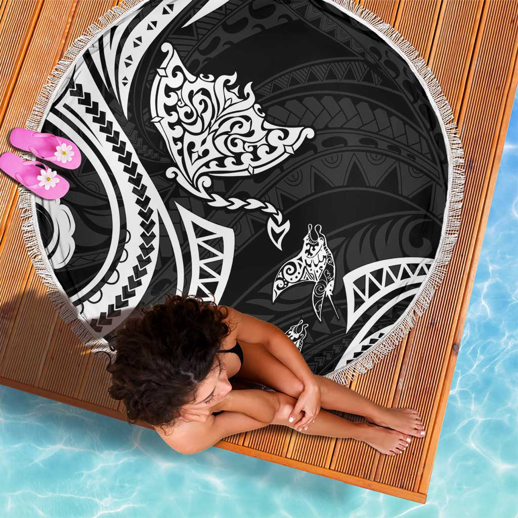 Hawaii Manta Ray Beach Blanket Polynesian Art Tattoo LT05 - Polynesian Pride