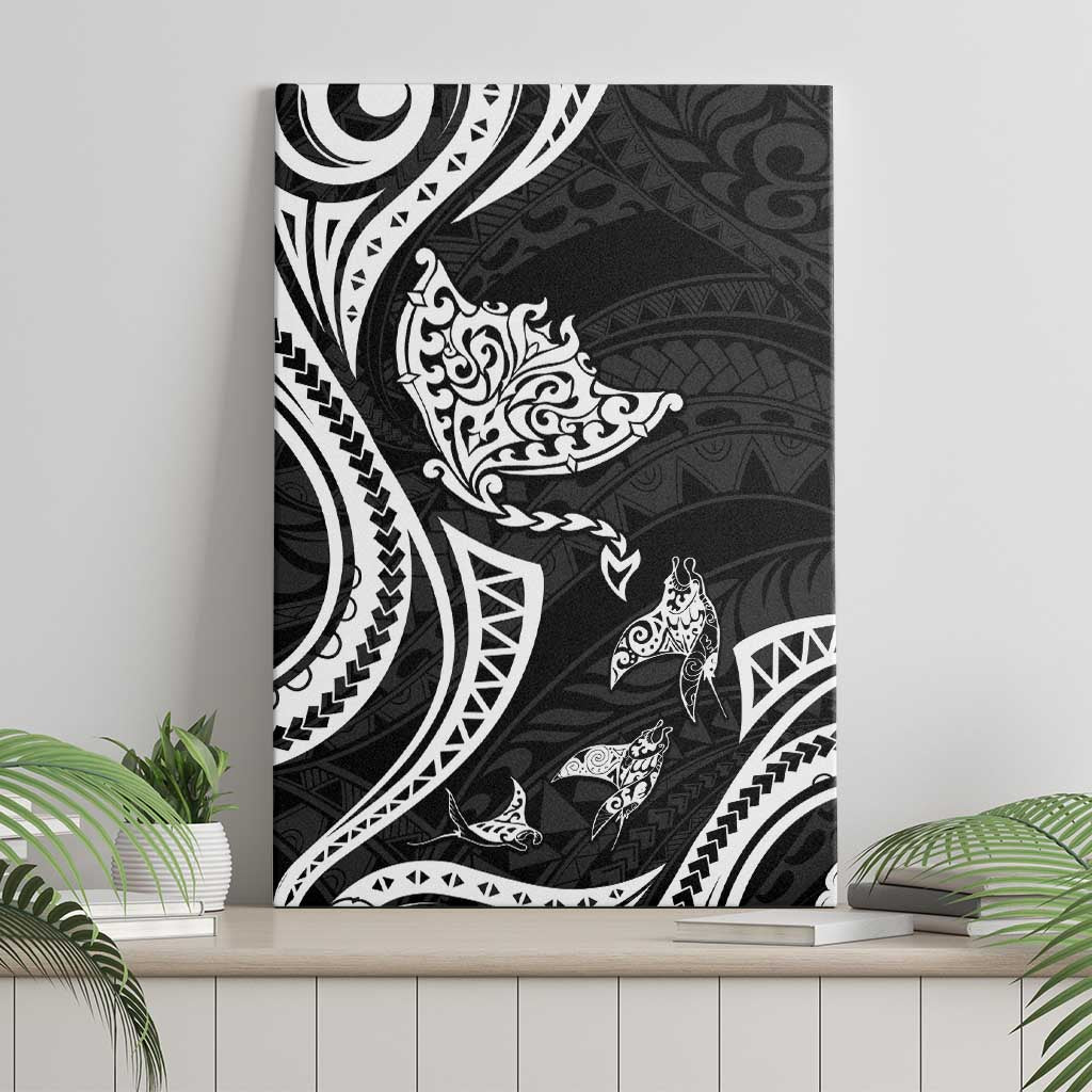 Hawaii Manta Ray Canvas Wall Art Polynesian Art Tattoo LT05 - Polynesian Pride
