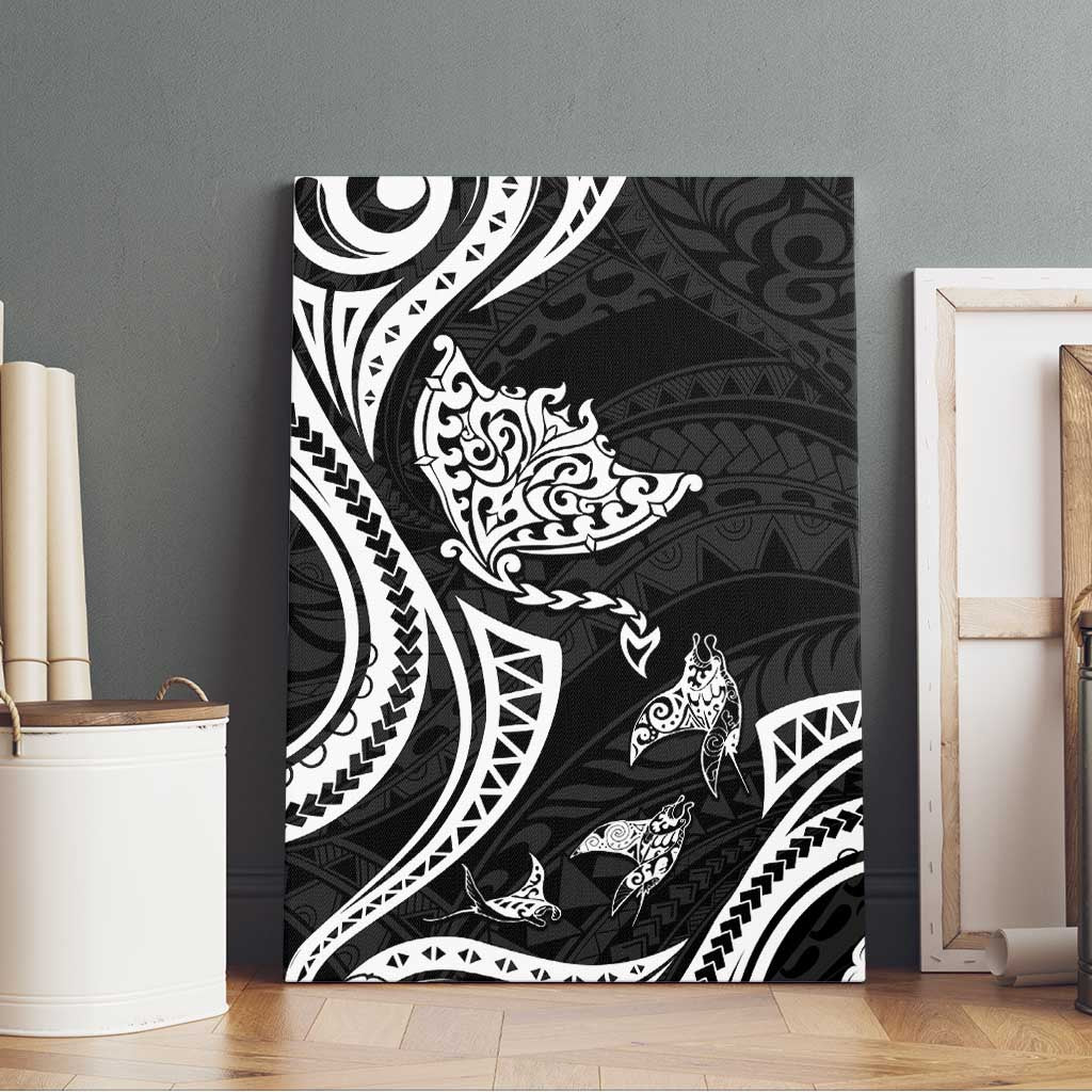 Hawaii Manta Ray Canvas Wall Art Polynesian Art Tattoo LT05 - Polynesian Pride