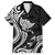 Hawaii Manta Ray Family Matching Off The Shoulder Long Sleeve Dress and Hawaiian Shirt Polynesian Art Tattoo