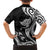 Hawaii Manta Ray Family Matching Off Shoulder Maxi Dress and Hawaiian Shirt Polynesian Art Tattoo