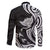 Hawaii Manta Ray Family Matching Off Shoulder Short Dress and Hawaiian Shirt Polynesian Art Tattoo