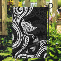 Hawaii Manta Ray Garden Flag Polynesian Art Tattoo LT05 Garden Flag Black - Polynesian Pride
