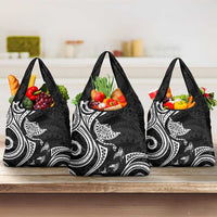 Hawaii Manta Ray Grocery Bag Polynesian Art Tattoo LT05 3-pack One Size Black - Polynesian Pride