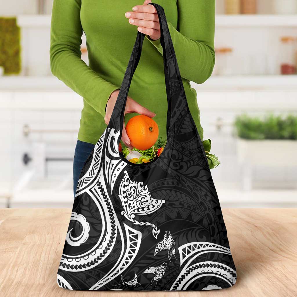 Hawaii Manta Ray Grocery Bag Polynesian Art Tattoo LT05 - Polynesian Pride