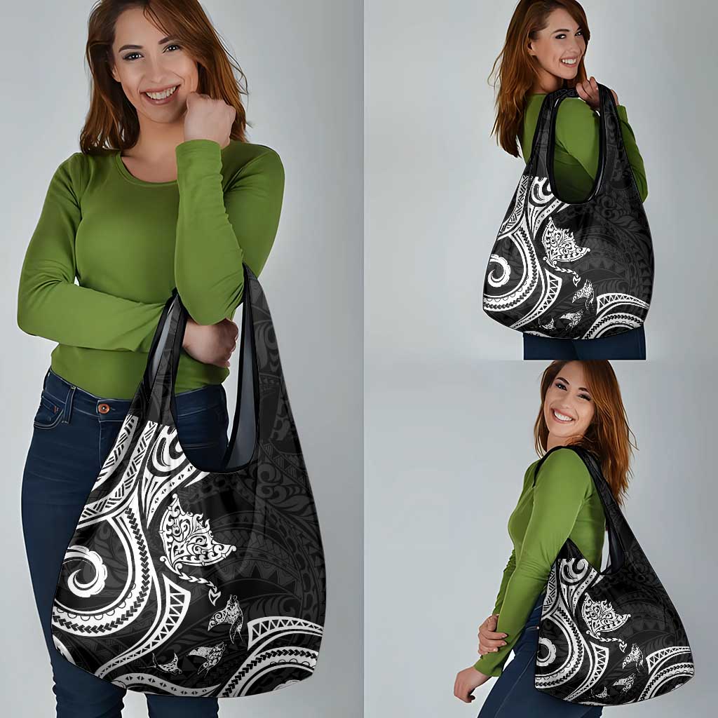 Hawaii Manta Ray Grocery Bag Polynesian Art Tattoo LT05 - Polynesian Pride