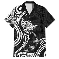 Hawaii Manta Ray Hawaiian Shirt Polynesian Art Tattoo LT05 Black - Polynesian Pride