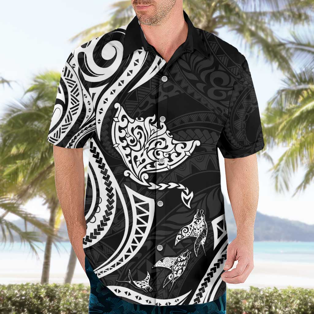 Hawaii Manta Ray Hawaiian Shirt Polynesian Art Tattoo LT05 - Polynesian Pride