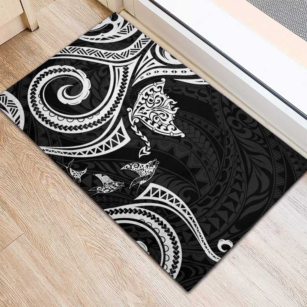 Hawaii Manta Ray Rubber Doormat Polynesian Art Tattoo LT05 - Polynesian Pride