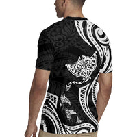 Hawaii Manta Ray Rugby Jersey Polynesian Art Tattoo LT05 - Polynesian Pride